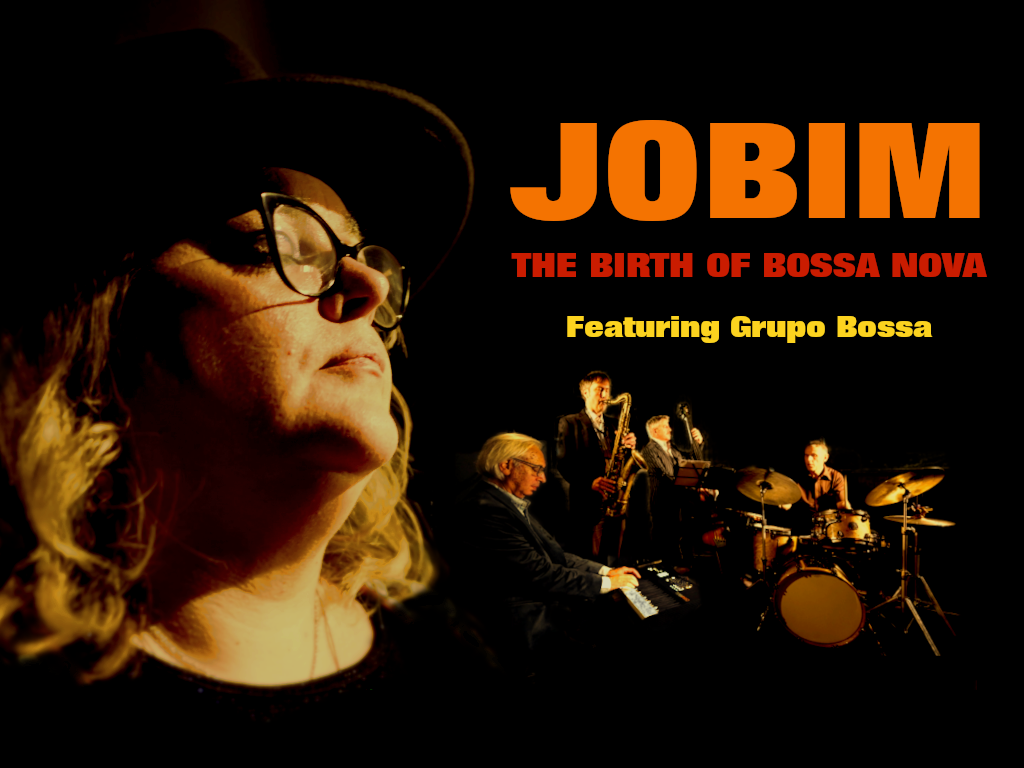 JOBIM title and photograph of the Grupo Bossa band.